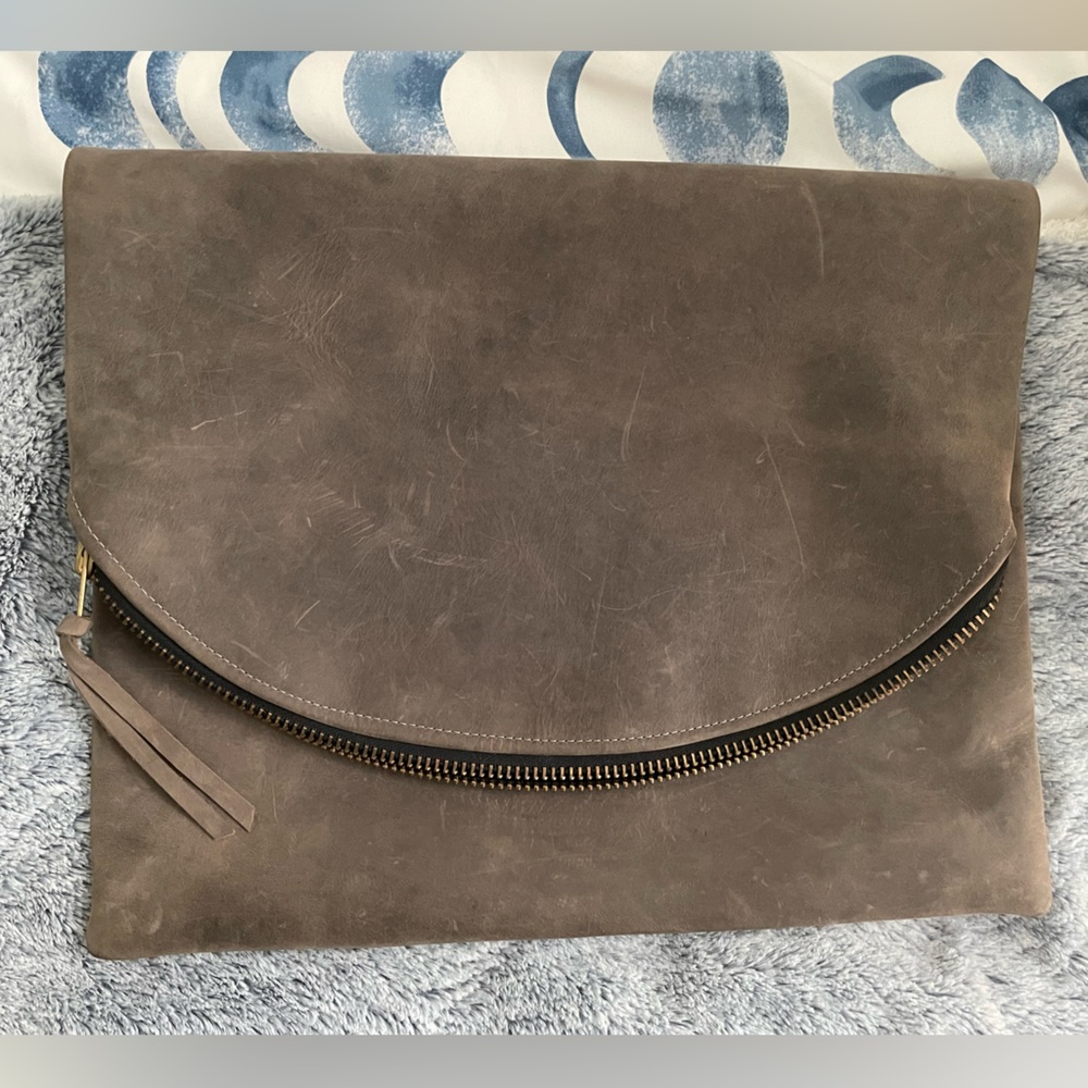 NEW Oversized Leather Clutch